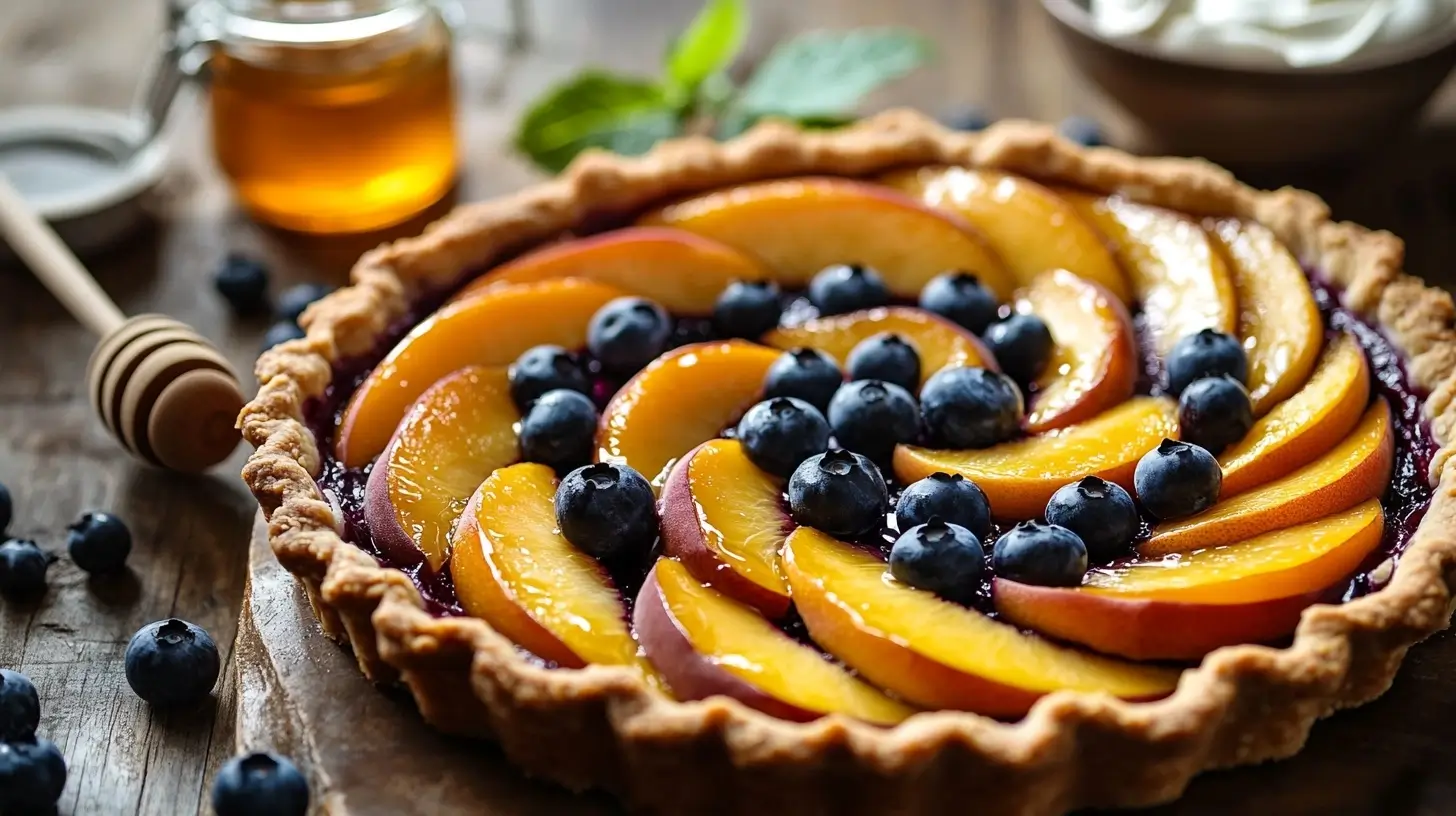 Delicious Blueberry Peach Tart
